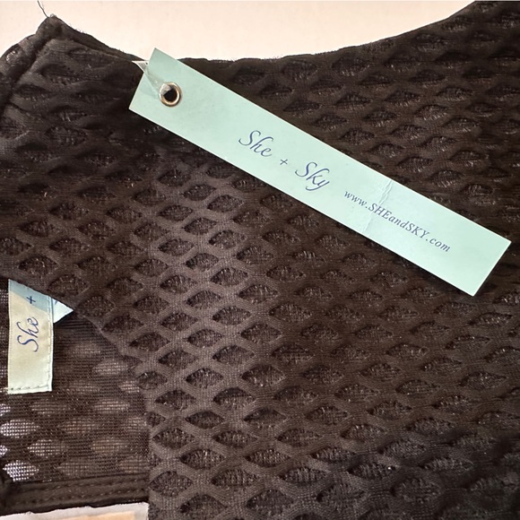 NWT.  She & Sky black crop top. - Picture 8 of 12